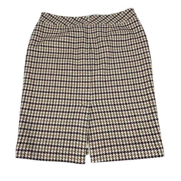 Talbots Women's Houndstooth Wool Blend Skirt size 12 - Picture 2 of 9